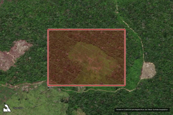 Imagem de satélite de Desmatamento em São João da Baliza - RR