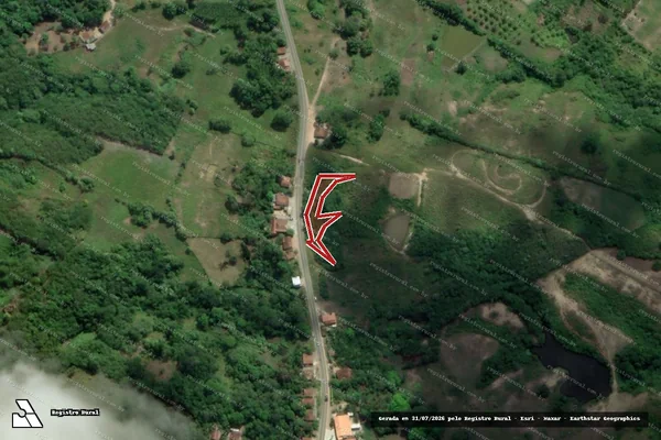 Imagem de satélite — Embargo IBAMA — Infração da Flora — Jacaraú/PB