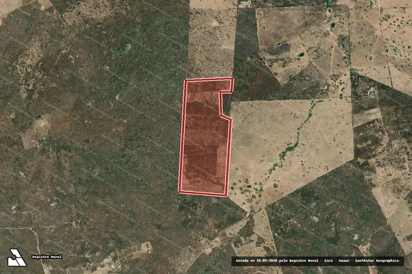 Imagem de satélite — Embargo IBAMA — Infração da Flora — Arcoverde/PE
