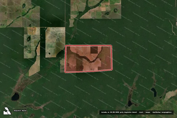 Imagem de satélite de Infração da Flora em Pimenteiras do Oeste - RO