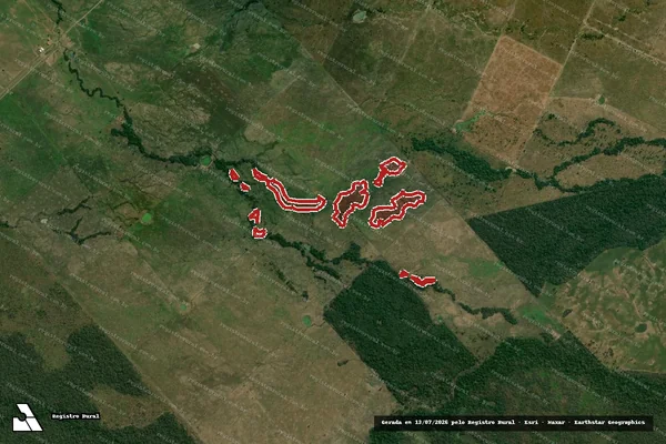 Imagem de satélite de Infração da Flora em Corumbá - MS