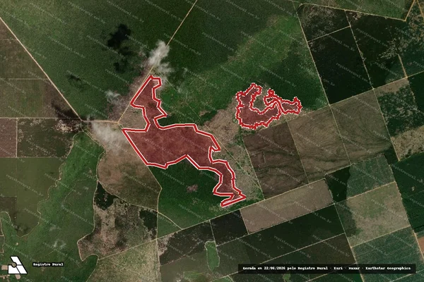 Imagem de satélite de Infração da Flora em São João do Paraíso - MG