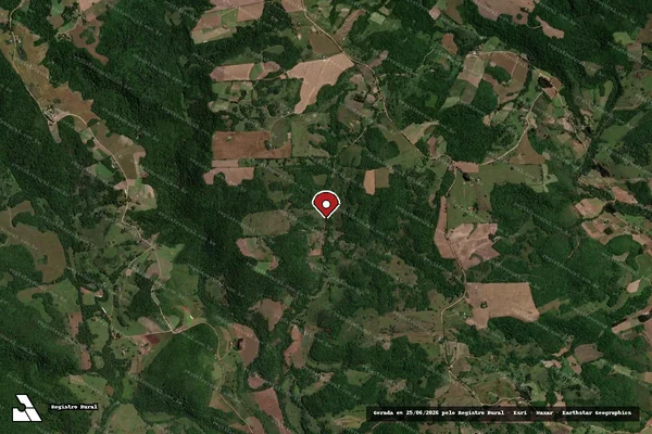 Imagem de satélite de Infração da Flora em Jari - RS (marcador da localização)