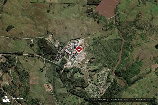 Imagem de satélite de Infração de Licenciamento(Não Classificada-Móvel) em Candiota - RS (marcador da localização)