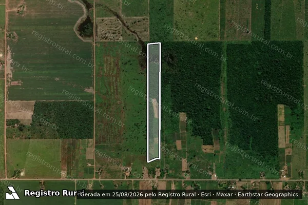 Imagem de satélite de Infração da Flora em Cujubim - RO