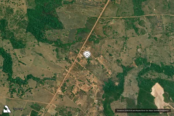 Imagem de satélite de Infração da Flora em Tucuruí - PA (marcador da localização)