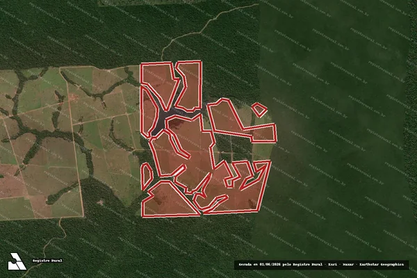 Imagem de satélite de Infração da Flora em Aripuanã - MT