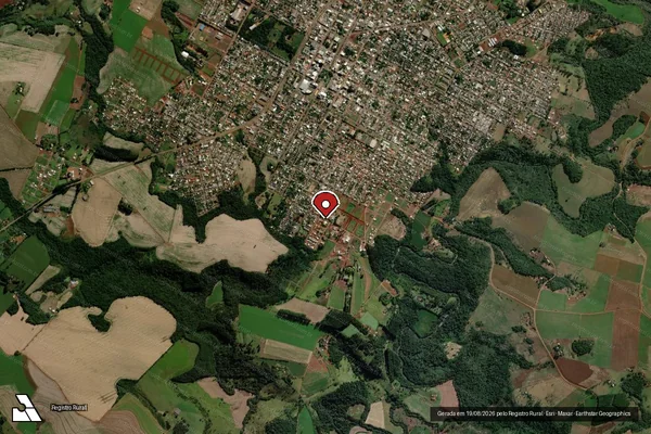Imagem de satélite — Embargo IBAMA — Infração Ambiental - Quedas do Iguaçu/PR