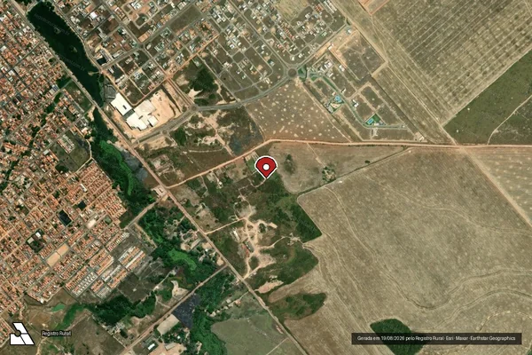 Imagem de satélite de Infração Ambiental em Belém - PA (marcador da localização)