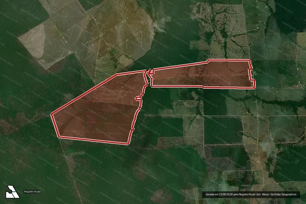 Imagem de satélite de Infração da Flora em Boca do Acre - AM