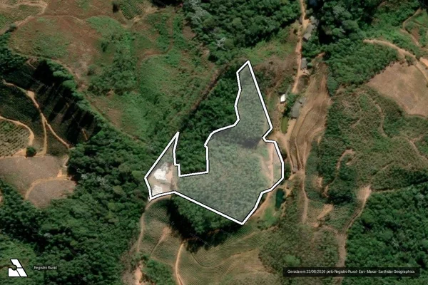 Imagem de satélite — Embargo IBAMA — Desmatamento - Santa Teresa/ES