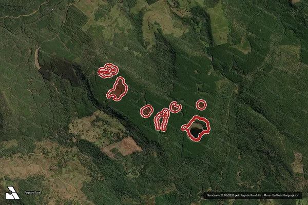 Imagem de satélite de Infração da Flora em Timbó Grande - SC