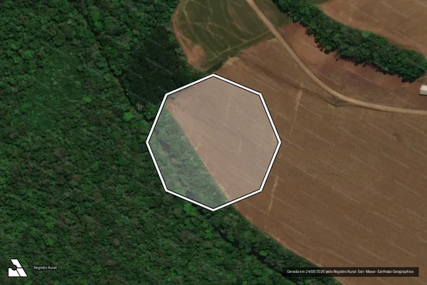 Imagem de satélite — Embargo IBAMA — Infração Ambiental - Pranchita/PR