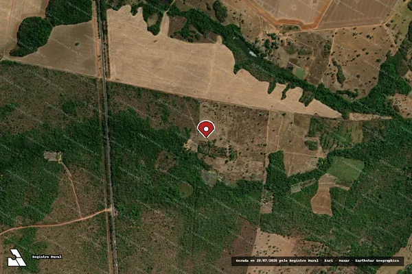 Imagem de satélite — Embargo IBAMA — Infração Ambiental — Nova Rosalândia/TO