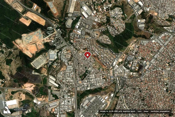 Imagem de satélite — Embargo IBAMA — Infração da Fauna — Contagem/MG