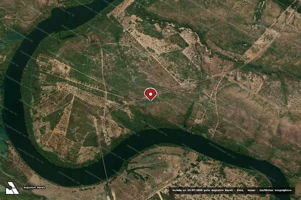Imagem de satélite — Embargo IBAMA — Infração Ambiental - São Salvador do Tocantins/TO