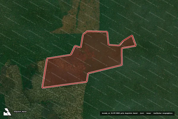 Imagem de satélite de Infração Ambiental em Lábrea - AM