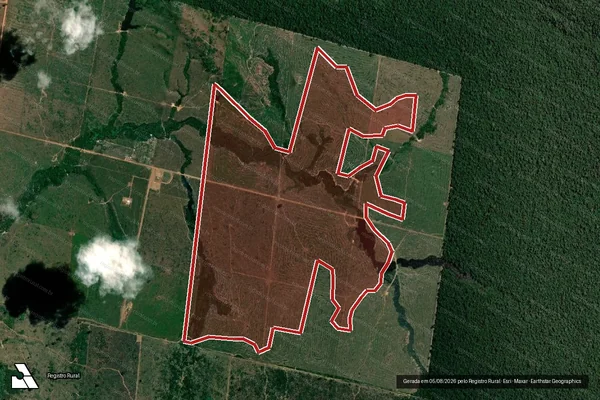 Imagem de satélite de Infração da Flora em Lábrea - AM