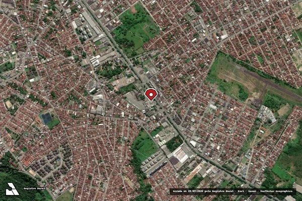 Imagem de satélite de Infração Ambiental em Maceió - AL (marcador da localização)