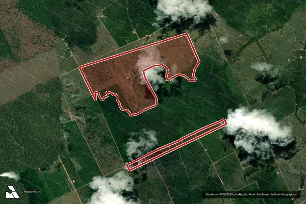 Imagem de satélite de Infração da Flora em Lábrea - AM