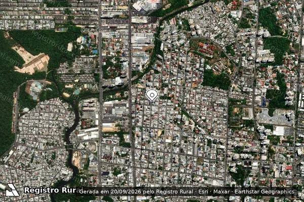 Imagem de satélite — Embargo IBAMA — Infração referente a Qualidade Ambiental - Manaus/AM
