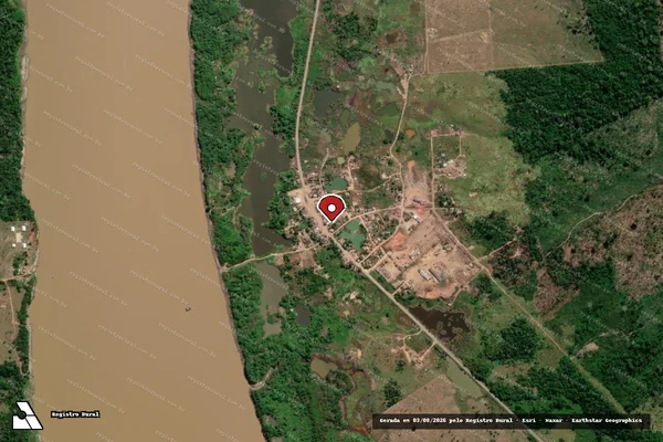 Imagem de satélite — Embargo IBAMA — Infração da Flora - Nova Mamoré/RO