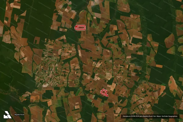 Imagem de satélite de Desmatamento em Querência - MT
