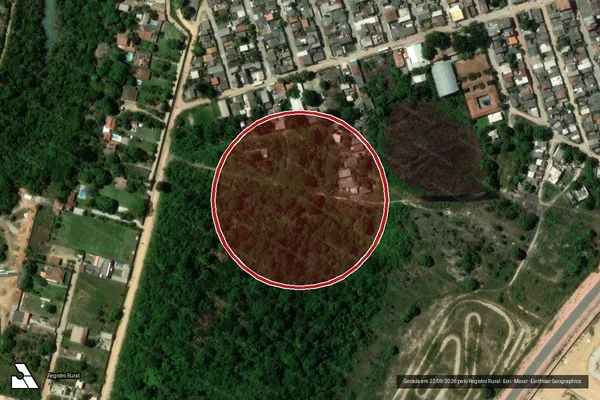 Imagem de satélite de Infração Ambiental em Porto Seguro - BA