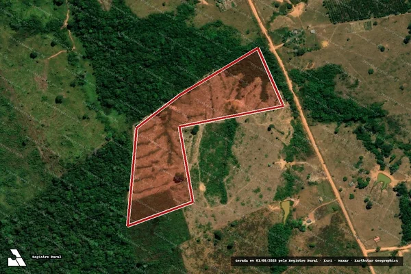 Imagem de satélite de Infração Ambiental em Acrelândia - AC