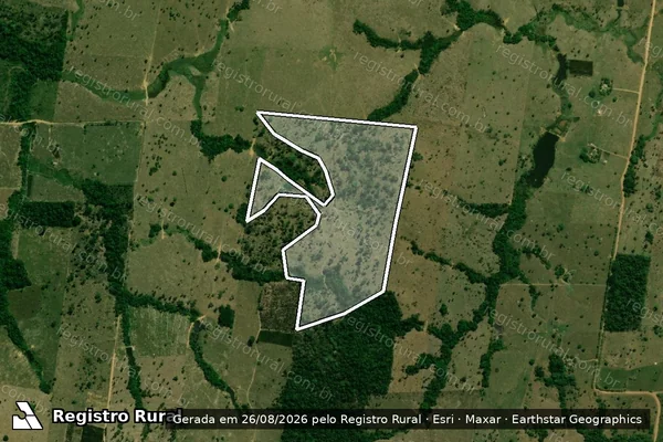 Imagem de satélite de Infração Ambiental em Campo Novo de Rondônia - RO