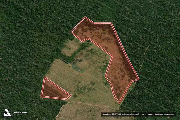 Imagem de satélite de Desmatamento em Rondolândia - MT