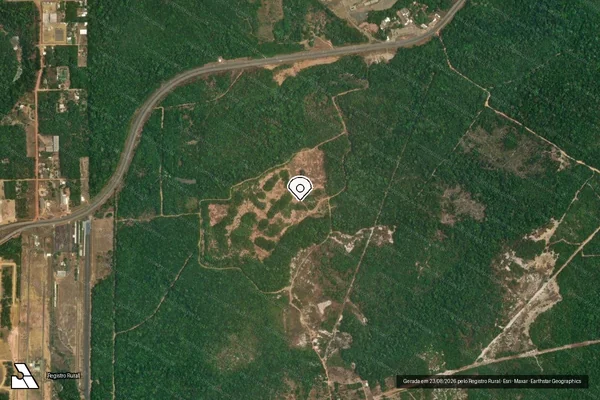 Imagem de satélite — Embargo IBAMA — Infração Ambiental - Iranduba/AM
