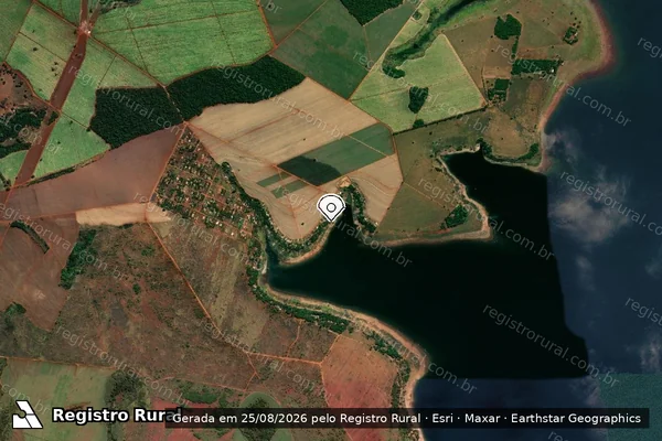 Imagem de satélite — Embargo IBAMA — Infração da Flora - Itumbiara/GO