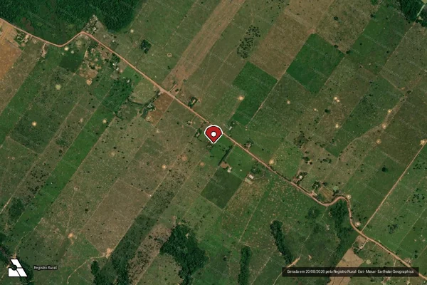 Imagem de satélite de Infração da Flora em Porto Velho - RO (marcador da localização)