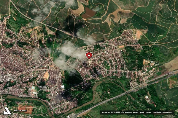 Imagem de satélite de Infração Ambiental em Escada - PE (marcador da localização)
