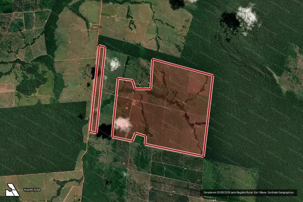 Imagem de satélite de Infração Ambiental em Lábrea - AM