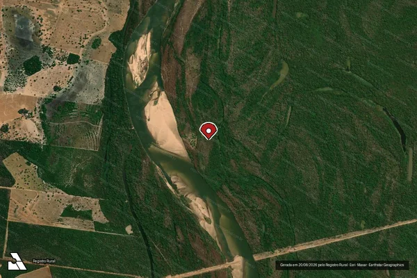 Imagem de satélite — Embargo IBAMA — Infração da Flora - Aruanã/GO