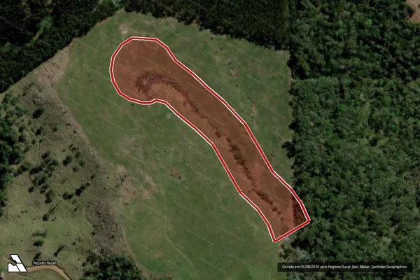 Imagem de satélite — Embargo IBAMA — Infração Ambiental - Reserva do Iguaçu/PR