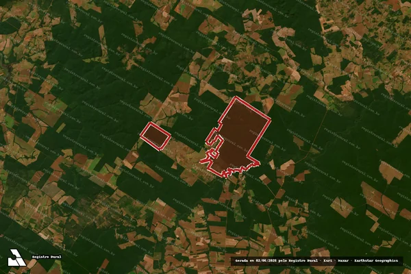 Imagem de satélite de Infração Ambiental em Cláudia - MT