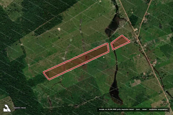 Imagem de satélite de Infração da Flora em Candeias do Jamari - RO
