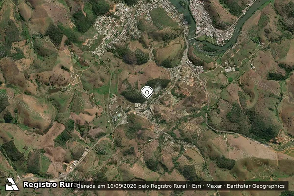 Imagem de satélite — Embargo IBAMA — Infração Ambiental - Santo Antônio de Pádua/RJ