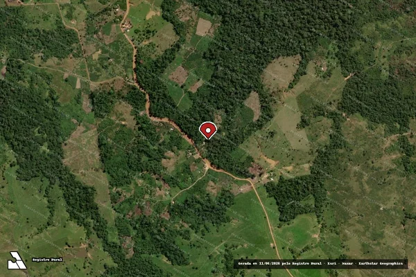 Imagem de satélite de Infração em Ecossistema não classificada. em Epitaciolândia - AC (marcador da localização)