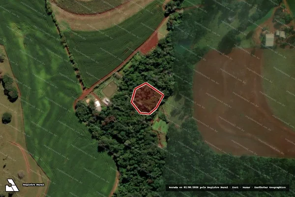 Imagem de satélite de Infração Ambiental em Serranópolis do Iguaçu - PR