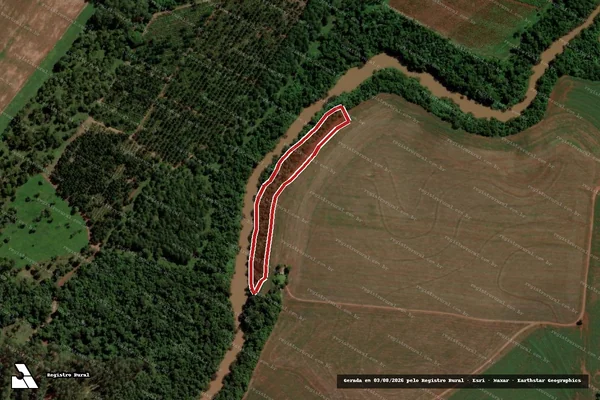 Imagem de satélite de Infração Ambiental em Capanema - PR