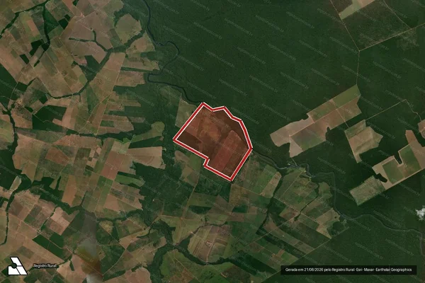 Imagem de satélite — Embargo IBAMA — Infração referente a Qualidade Ambiental - Brasnorte/MT