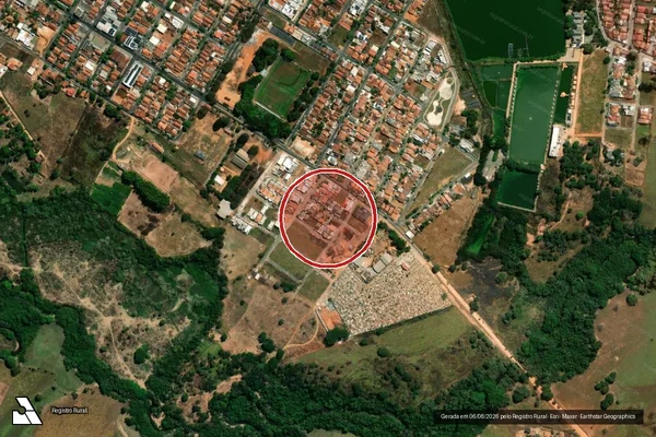 Imagem de satélite — Embargo IBAMA — Infração Ambiental - Itapuranga/GO
