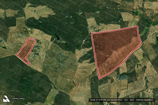 Imagem de satélite — Embargo IBAMA — Infração da Flora — São José De Caiana/PB