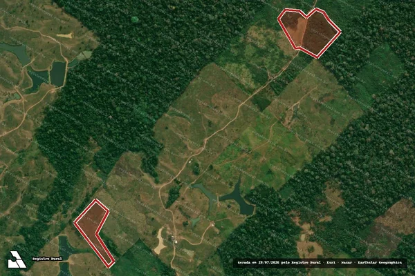 Imagem de satélite de Infração da Flora em Feijó - AC