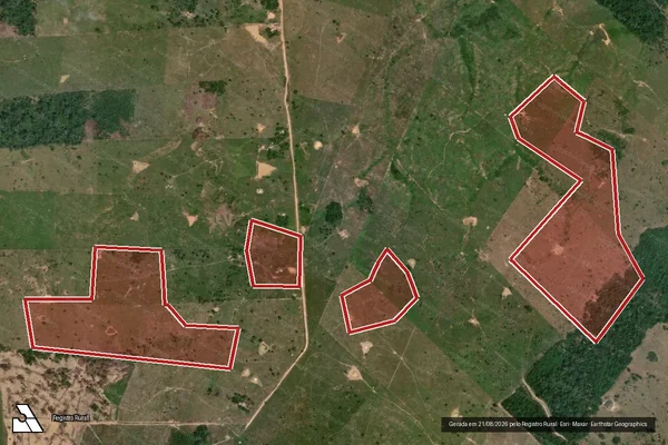 Imagem de satélite — Embargo Ambiental - Porto Acre/AC