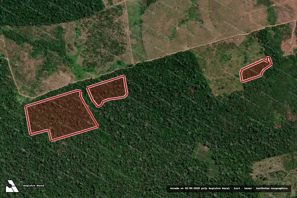 Imagem de satélite — Embargo IBAMA — Infração da Flora — Uruará/PA